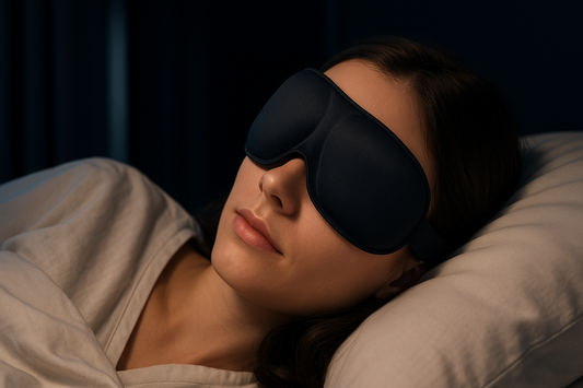 3D contoured sleep mask blocking 100 percent of light for deeper sleep