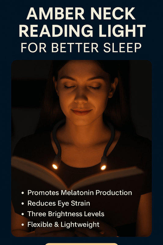 amber neck reading light for better sleep