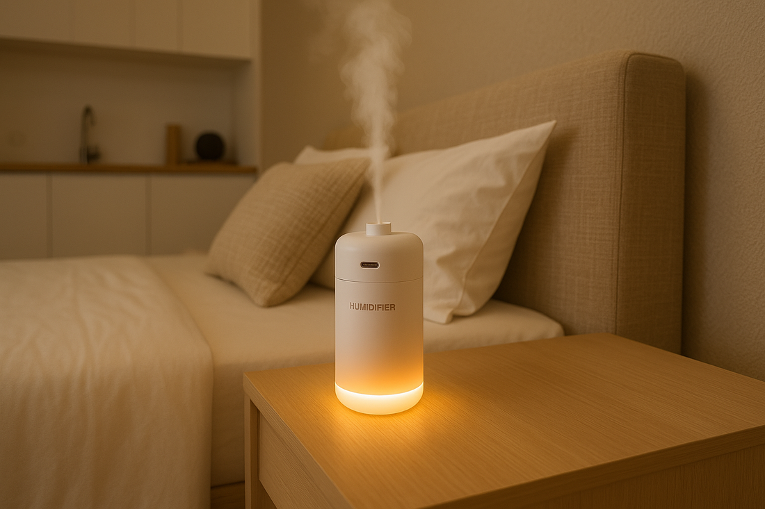 Compact USB mini humidifier perfect for small bedroom spaces