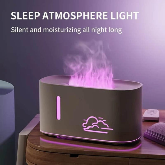 160ml Flame Effect Aroma Diffuser, USB Powered, 7 Color Light - Buy Online at QuietAura