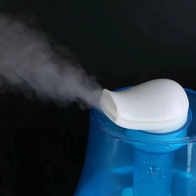 Seven color LED night light demo on QuietAura 3L bedroom humidifier