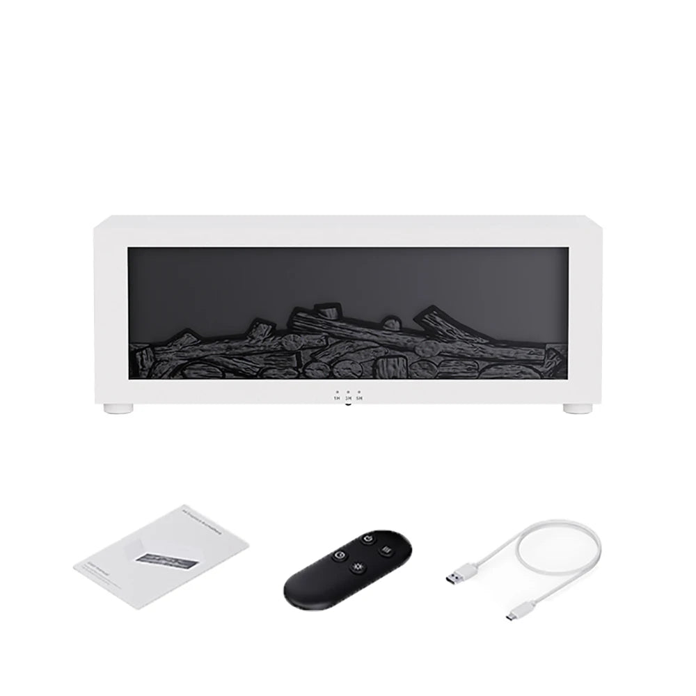 Flame Effect Aroma Diffuser - Essential Oil Humidifier with LED Remote