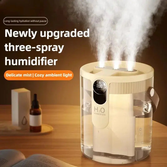 Mini 3-Spray Humidifier with Night Light for Bedroom & Desktop | QuietAura - image 2