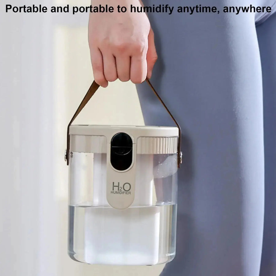 2.5L Quiet Humidifier 5 Mist Levels 3 Nozzles Mist Maker for Bedroom Home Office Desk Travel Nursery Nightstand Air Moisturizer QuietAura
