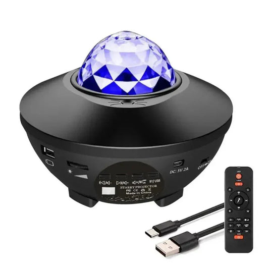 Galaxy Light Projector – Ocean Wave Night Light with Music & Remote - Buy Online at QuietAura