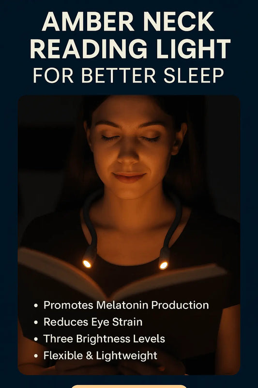 amber neck reading light for better sleep