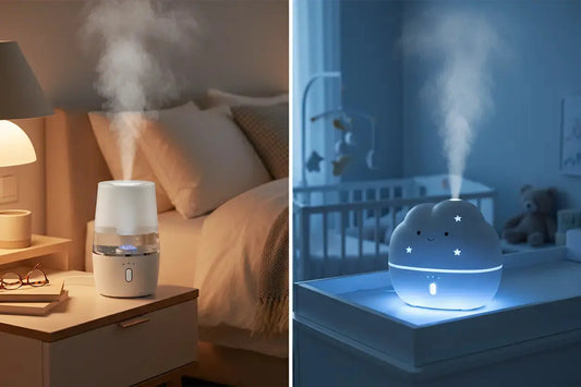 Canopy bedside humidifier vs nursery humidifier side-by-side comparison
