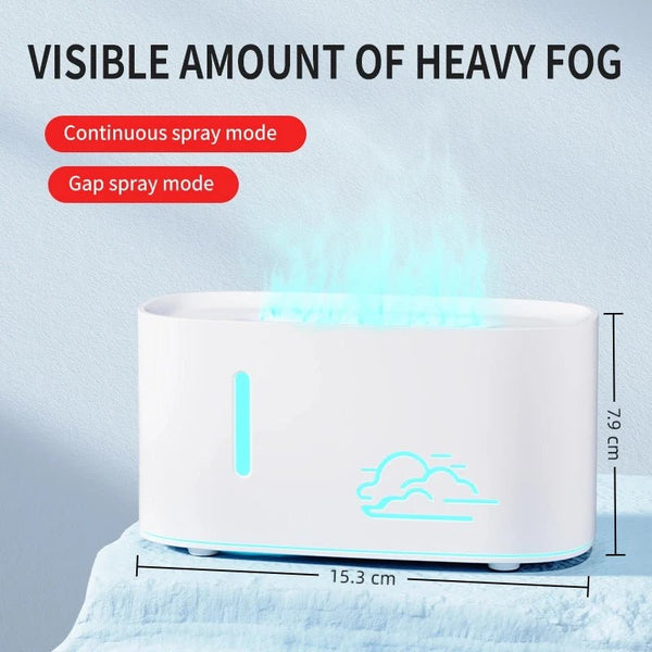 160ml Flame Effect Aroma Diffuser, USB Powered, 7 Color Light - Buy Online at QuietAura