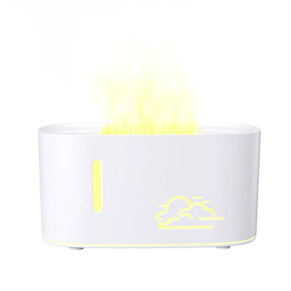 160ml Flame Effect Aroma Diffuser, USB Powered, 7 Color Light - Buy Online at QuietAura