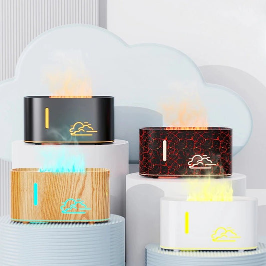 160ml Flame Effect Aroma Diffuser, USB Powered, 7 Color Light - Buy Online at QuietAura
