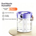 3-Nozzle Humidifier for Bedroom Quiet Night Light Air Purifier Adjustable Mist Levels Mini Humidifier for Pregnant Women Babies QuietAura