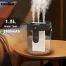 1.5L Air Humidifier Large Capacity Home Humidifier Silent Mist Maker 1800mAh Battery USB Rechargeable Humidifier with LED Light QuietAura