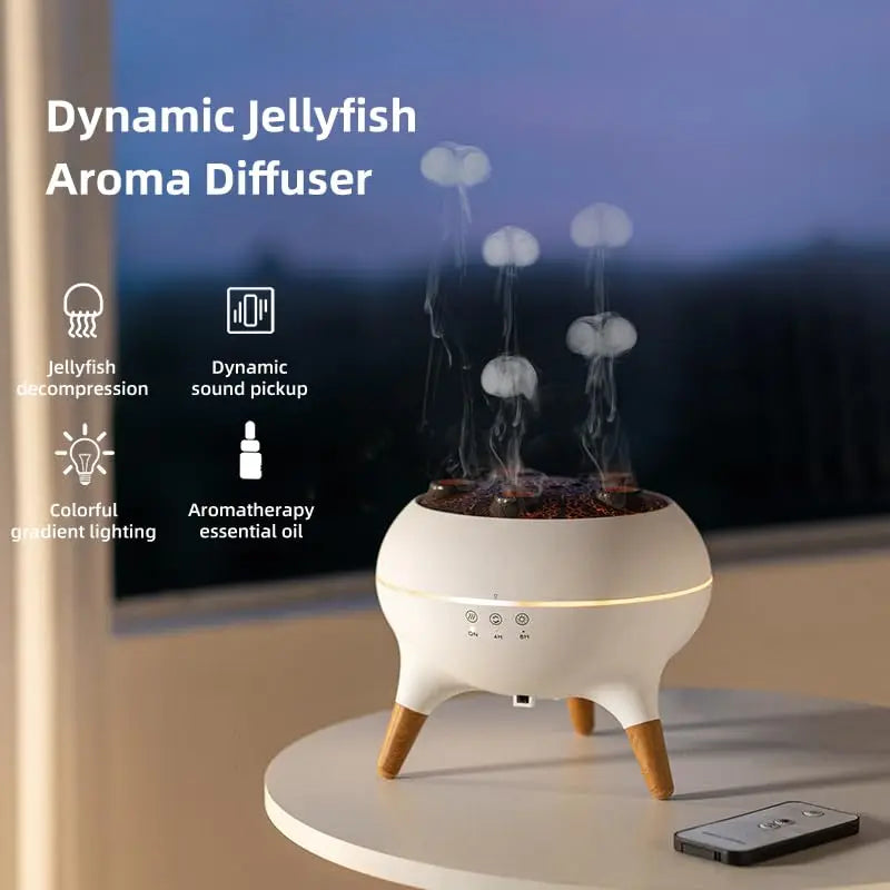 Jellyfish Humidifier - 250ml Essential Oil Diffuser with Remote Control
