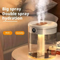 Upgraded 3 Spray Nozzle Humidifier Large Mist Silent Portable Handheld Desktop Air Purifier Home Bedroom Office Mini Humidifier QuietAura