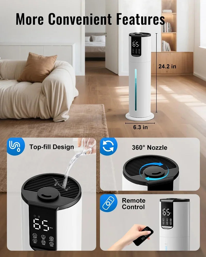 8L Top Fill Humidifier for Bedroom & Baby Room - image 5