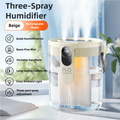 USB Small Humidifier With Three Sprays And Large Amount Of Mist/Mini Humidifier With Night Light For Bedroom Desktop Large Mist QuietAura