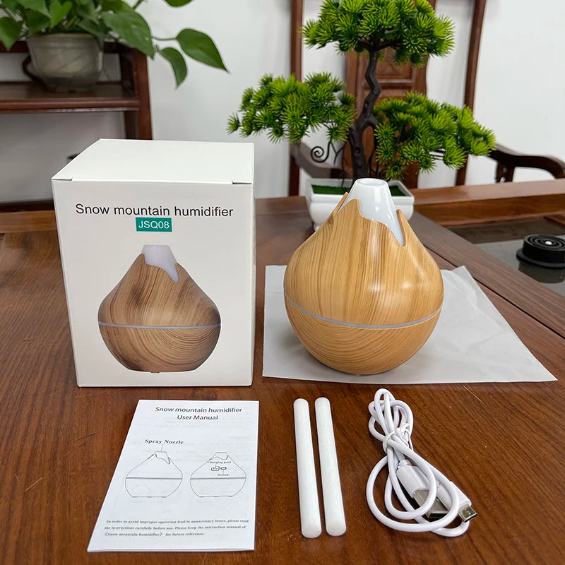 Aromatherapy Diffuser with LED Light — Ultrasonic Essential Oil Diffuser for Bedroom