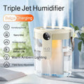 Home Portable Desktop Small Humidifier Wireless Three Spray Large Fog Volume Office Humidifier QuietAura