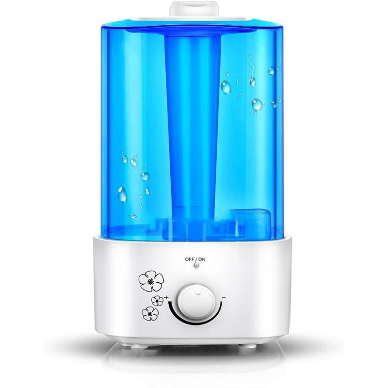 Silent Cold Mist Humidifier - 2L Small Air Humidifier for Bedroom