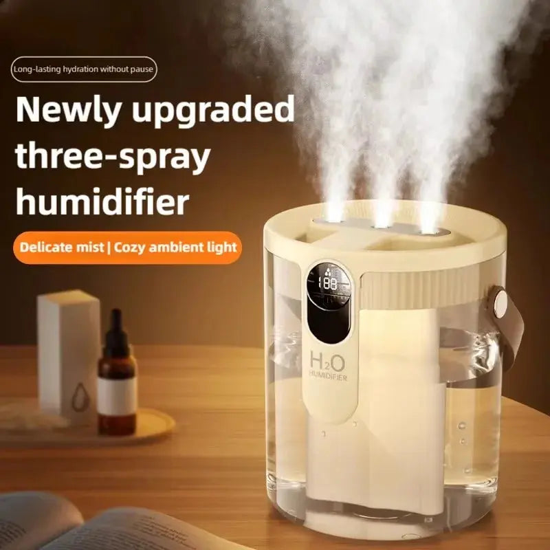 Mini 3-Spray Humidifier with Night Light for Bedroom & Desktop | QuietAura - image 2