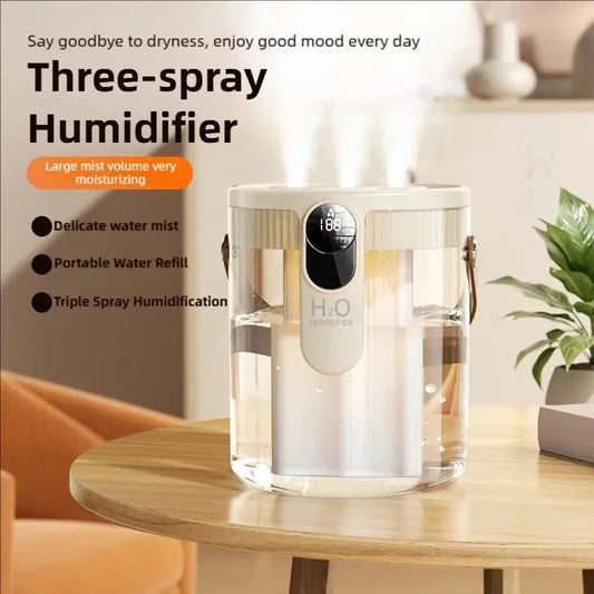 Mini 3-Spray Humidifier with Night Light for Bedroom & Desktop | QuietAura - image 1