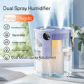 USB Small Humidifier With Three Sprays And Large Amount Of Mist/Mini Humidifier With Night Light For Bedroom Desktop Large Mist QuietAura