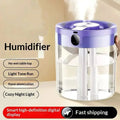 Upgraded 3 Spray Nozzle Humidifier Large Mist Silent Portable Handheld Desktop Air Purifier Home Bedroom Office Mini Humidifier QuietAura