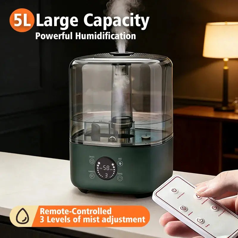 5L Ultrasonic Humidifier with Remote for Bedroom & Office - image 5