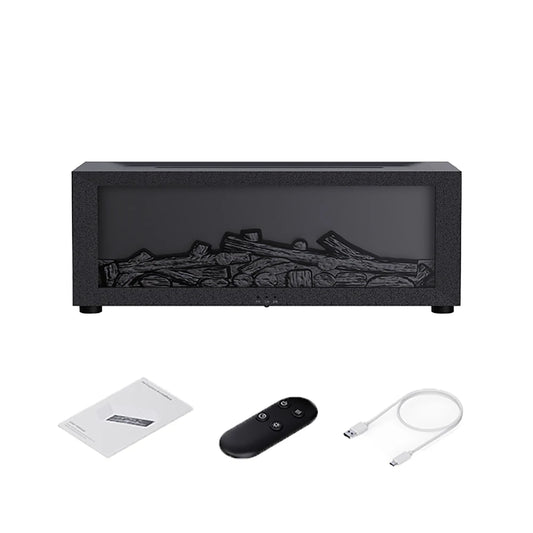 Flame Effect Aroma Diffuser - Essential Oil Humidifier with LED Remote