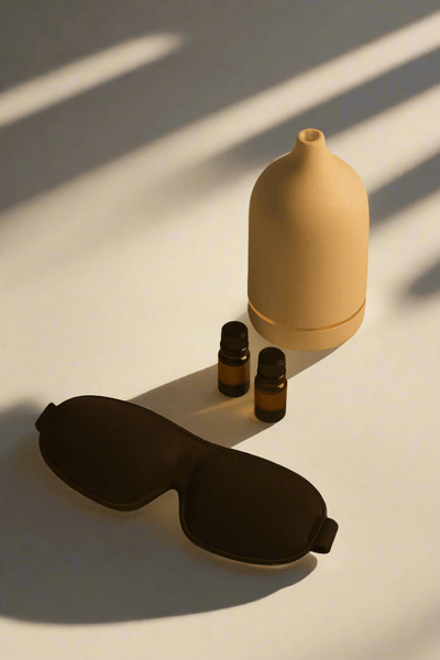 Deep Sleep Kit – Blackout Eye Mask + Aroma Diffuser Combo - Buy Online at QuietAura
