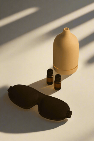 Deep Sleep Kit – Blackout Eye Mask + Aroma Diffuser Combo - Buy Online at QuietAura