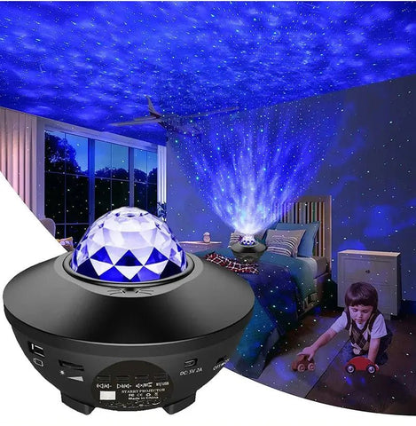 Galaxy Light Projector – Ocean Wave Night Light with Music & Remote - Buy Online at QuietAura