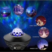 Galaxy Light Projector – Ocean Wave Night Light with Music & Remote - Buy Online at QuietAura