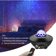 Galaxy Light Projector – Ocean Wave Night Light with Music & Remote - Buy Online at QuietAura