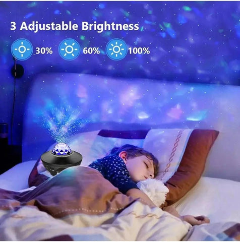 Galaxy Light Projector – Ocean Wave Night Light with Music & Remote - Buy Online at QuietAura