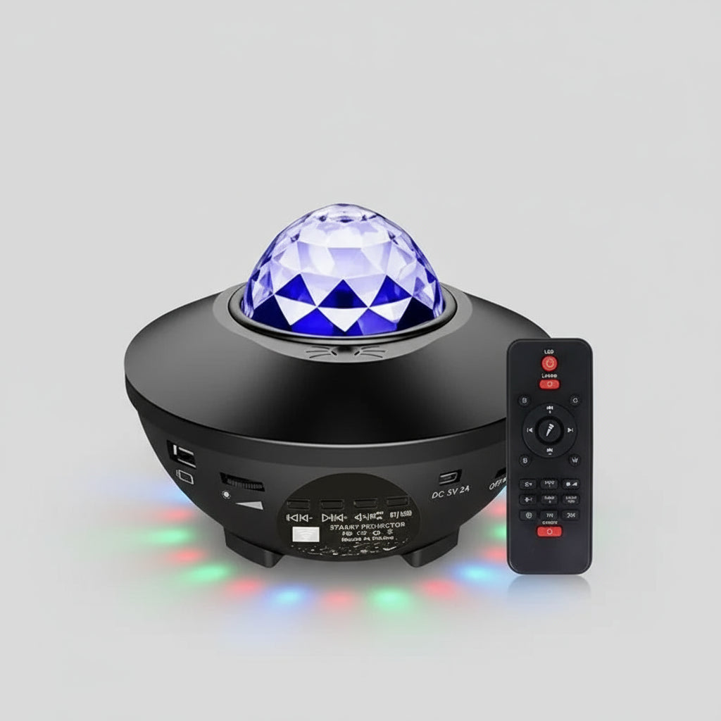 Galaxy Light Projector – Ocean Wave Night Light with Music & Remote - Buy Online at QuietAura