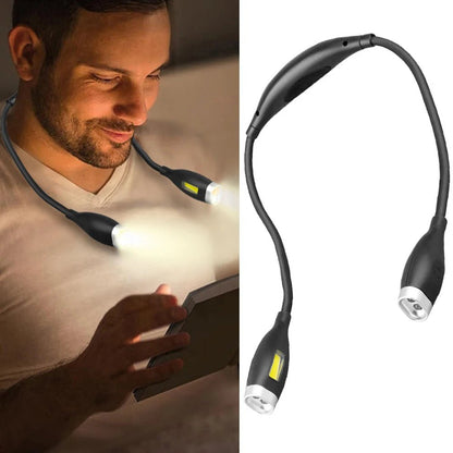 Hands - Free Amber Neck Reading Light — 3 Levels, Rechargeable - Buy Online at QuietAura