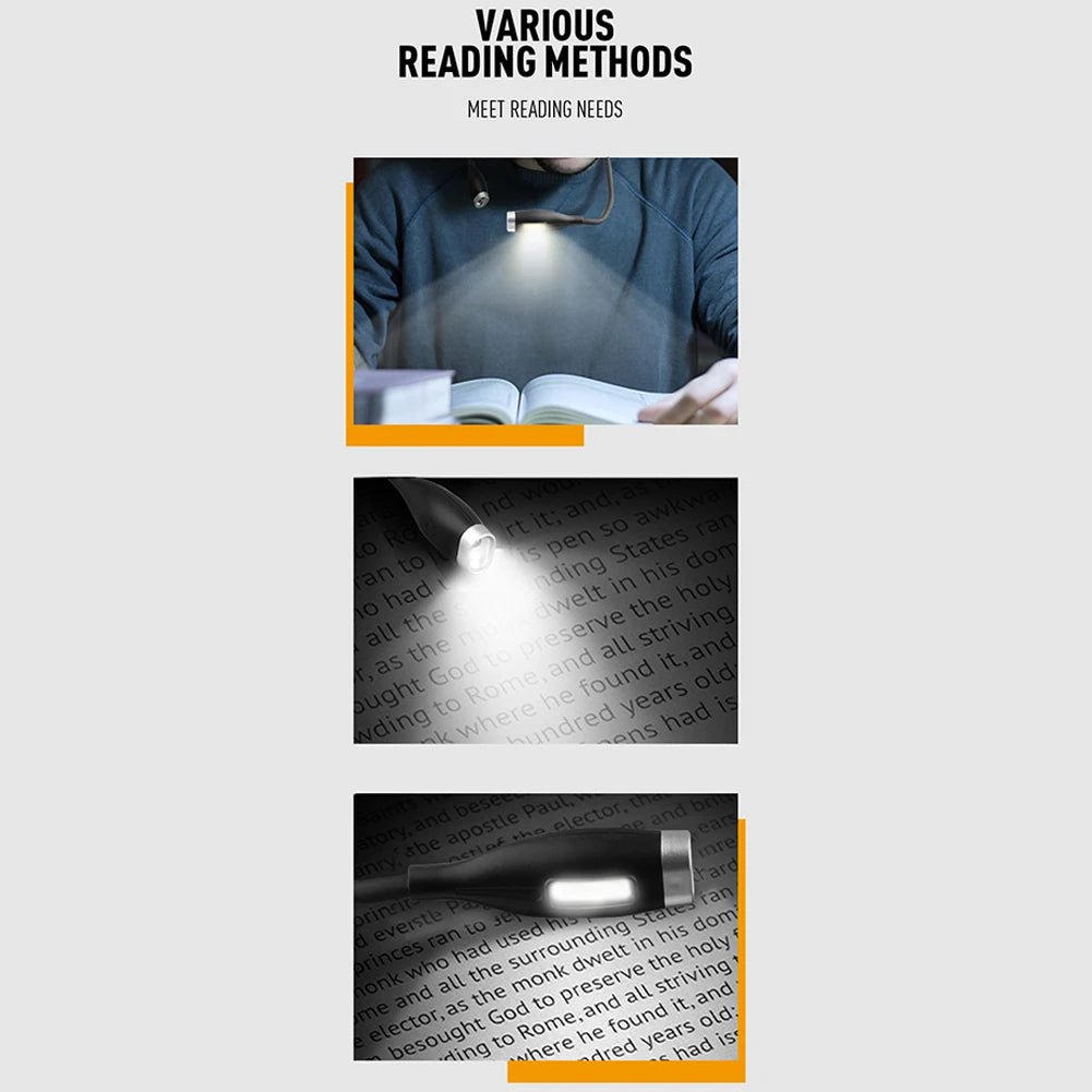 Hands - Free Amber Neck Reading Light — 3 Levels, Rechargeable - Buy Online at QuietAura