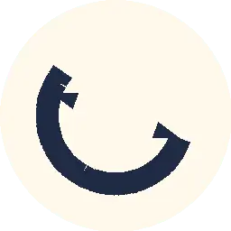 Navy blue curved line on a beige background