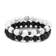 Lava Stone & Tiger Eye Beaded Bracelet Set – 2pc Unisex Gift - Buy Online at QuietAura