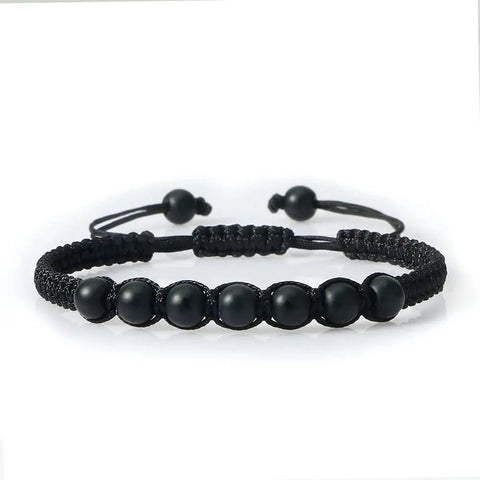 Men’s Lava Stone Bracelet – Handmade Adjustable Beaded Rope Chain - Buy Online at QuietAura