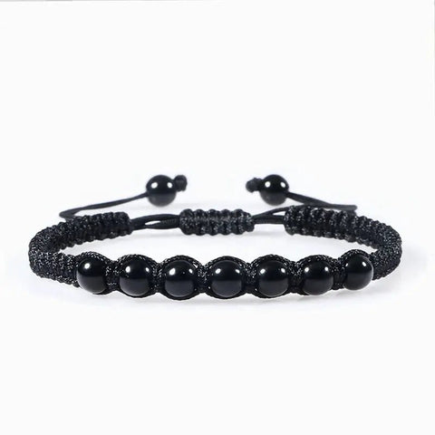 Men’s Lava Stone Bracelet – Handmade Adjustable Beaded Rope Chain - Buy Online at QuietAura