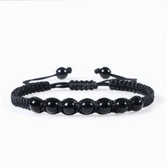 Men’s Lava Stone Bracelet – Handmade Adjustable Beaded Rope Chain - Buy Online at QuietAura