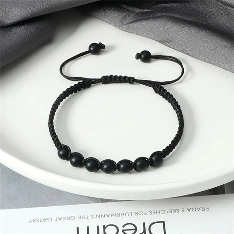 Men’s Lava Stone Bracelet – Handmade Adjustable Beaded Rope Chain - Buy Online at QuietAura