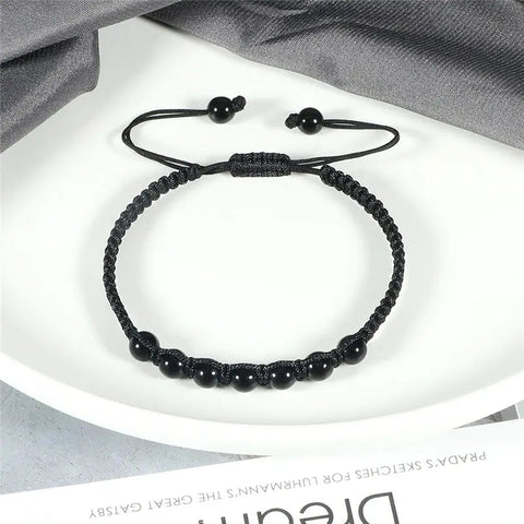 Men’s Lava Stone Bracelet – Handmade Adjustable Beaded Rope Chain - Buy Online at QuietAura