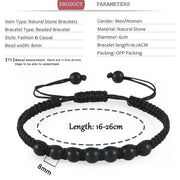 Men’s Lava Stone Bracelet – Handmade Adjustable Beaded Rope Chain - Buy Online at QuietAura