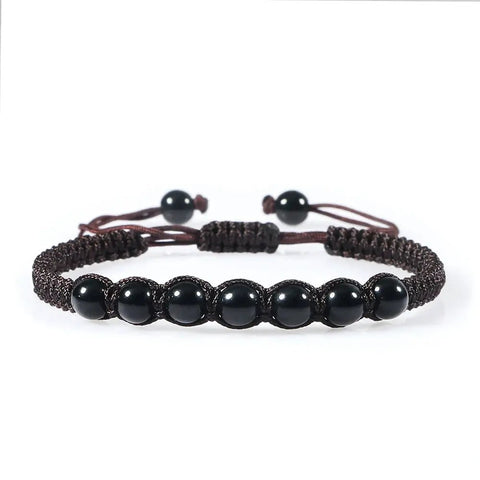 Men’s Lava Stone Bracelet – Handmade Adjustable Beaded Rope Chain - Buy Online at QuietAura
