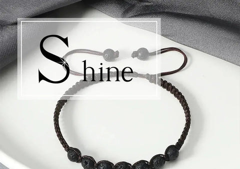 Men’s Lava Stone Bracelet – Handmade Adjustable Beaded Rope Chain - Buy Online at QuietAura