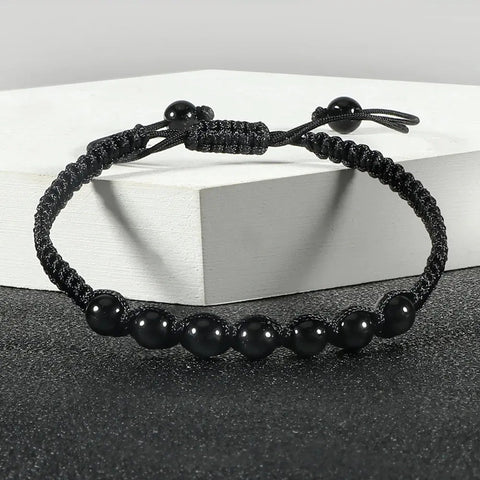 Men’s Lava Stone Bracelet – Handmade Adjustable Beaded Rope Chain - Buy Online at QuietAura
