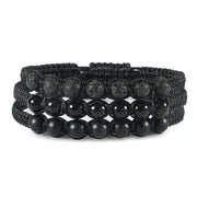 Men’s Lava Stone Bracelet – Handmade Adjustable Beaded Rope Chain - Buy Online at QuietAura